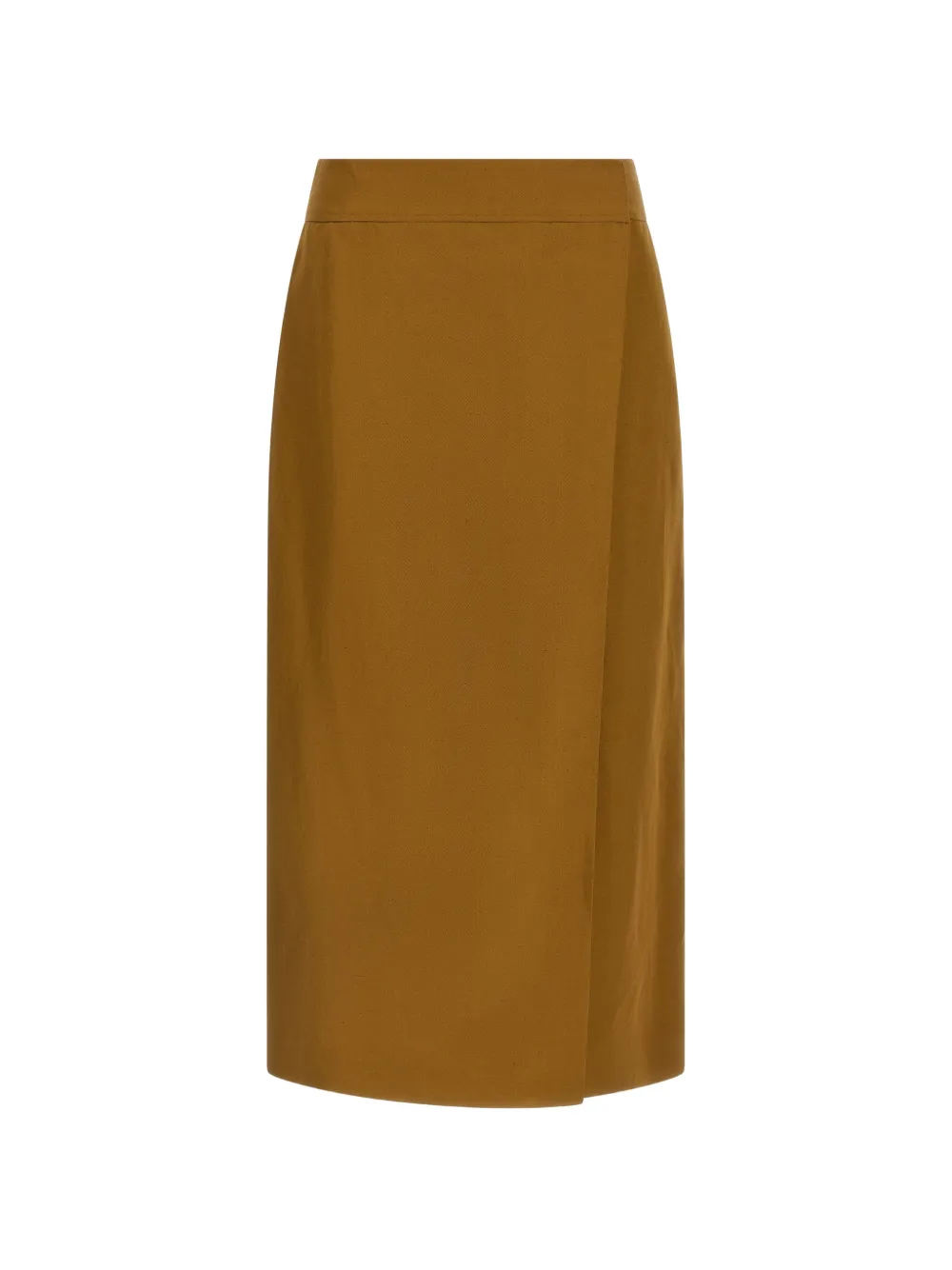 Alberto Biani Wrap asymmetric-closure midi skirt - Marrone
