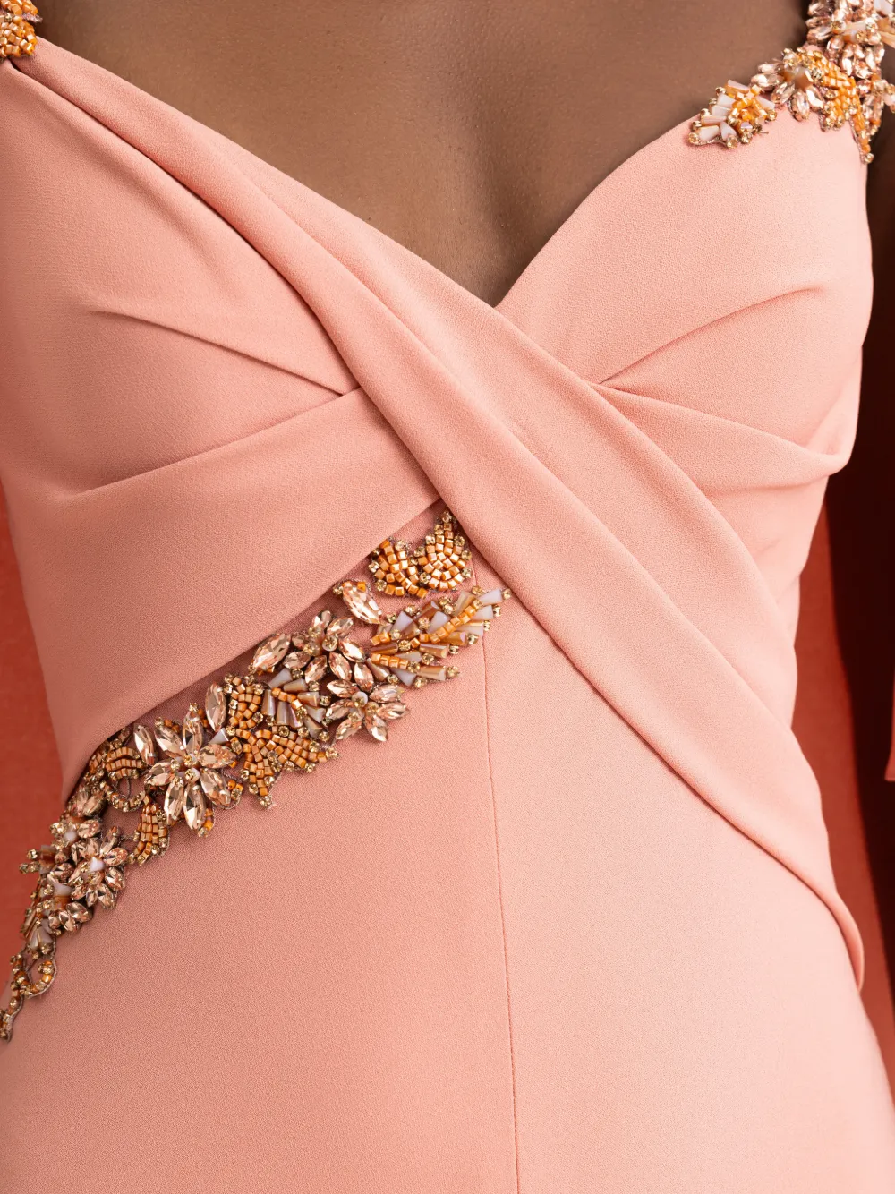 Gemy Maalouf Maxi-jurk met kralenbandjes Roze