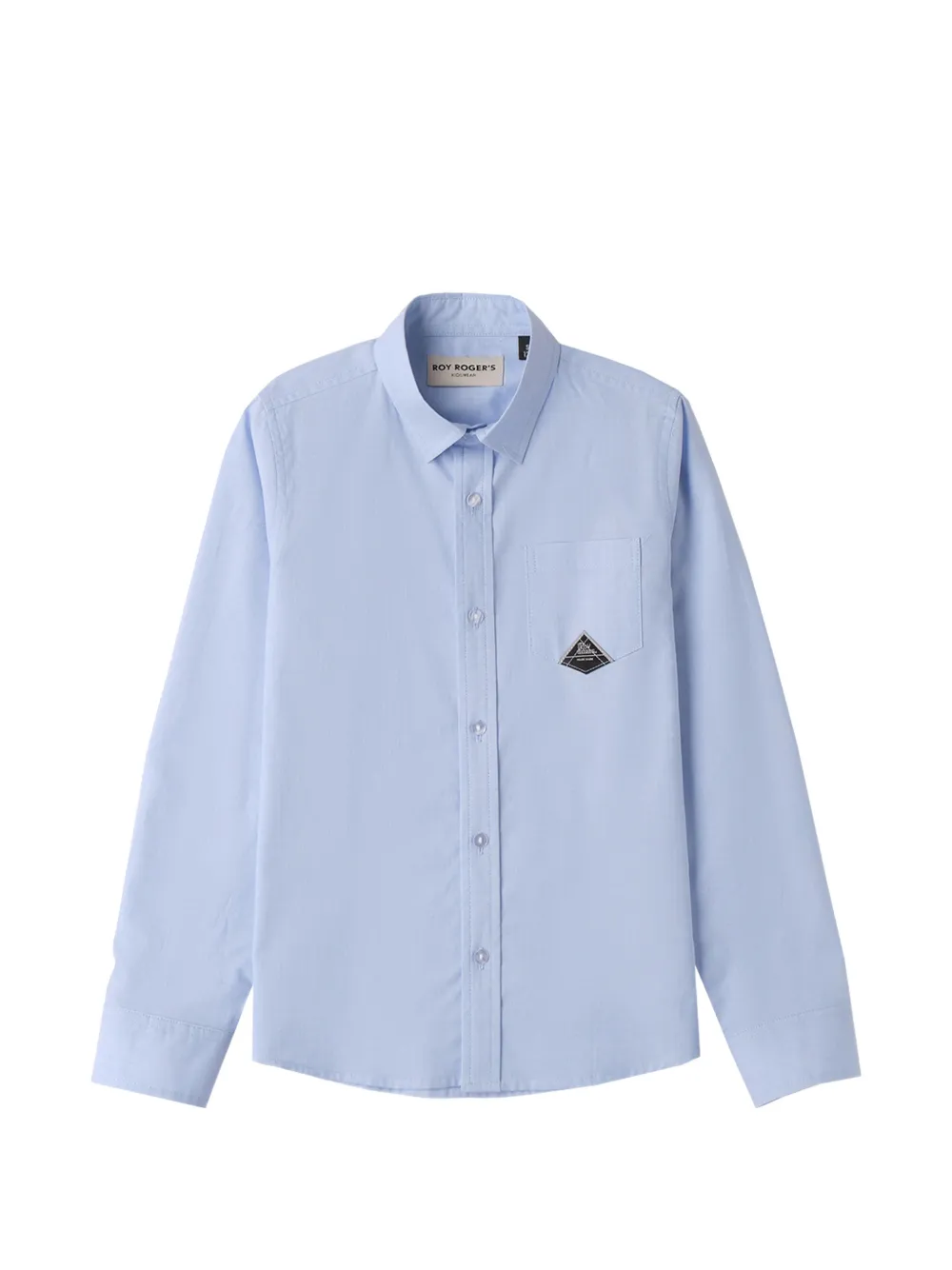 Roy Rogers Kids' Pocket-detail Cotton Shirt In Blue