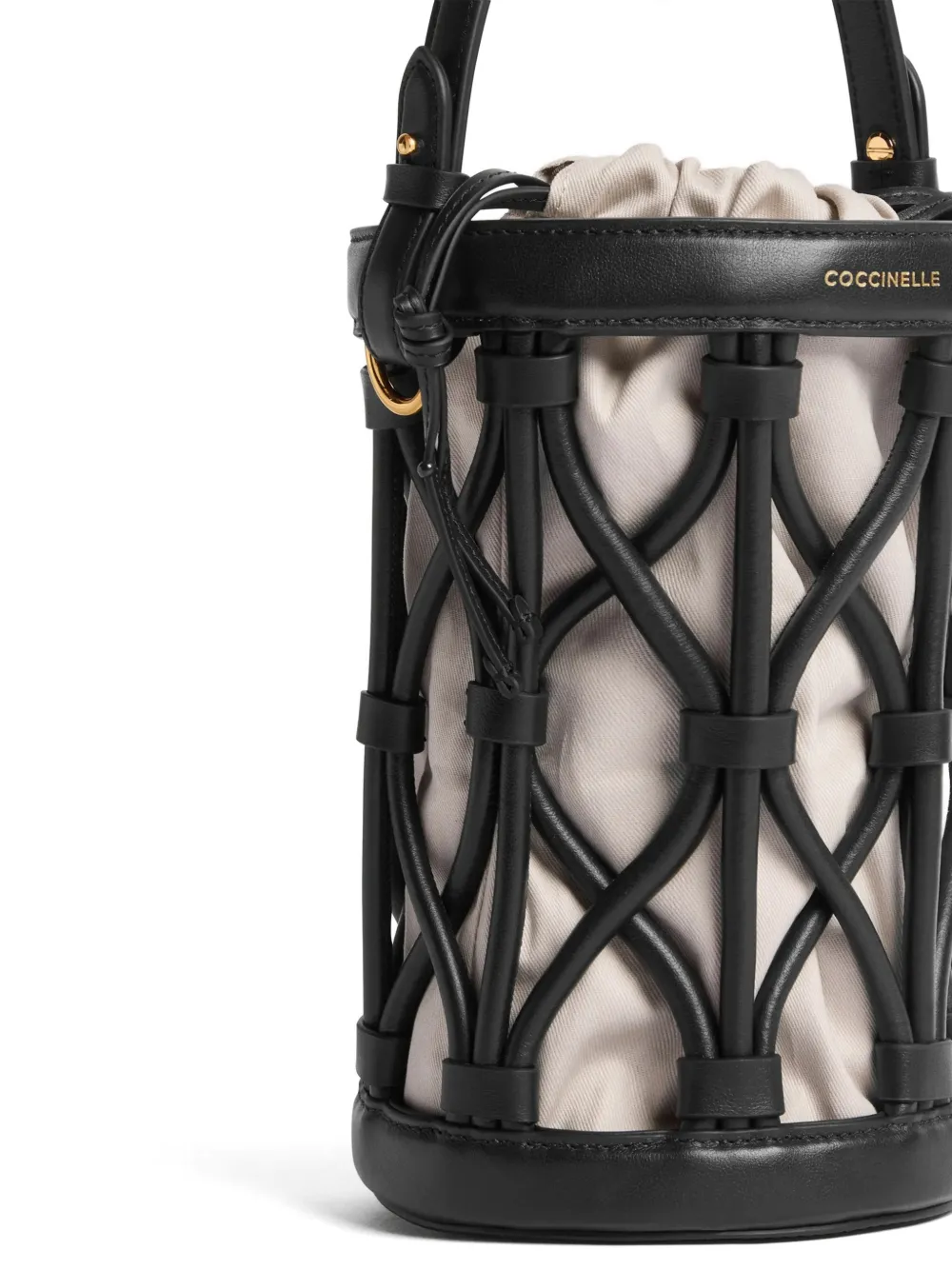 Coccinelle Kleine Koi bucket-tas met gekooid detail Zwart