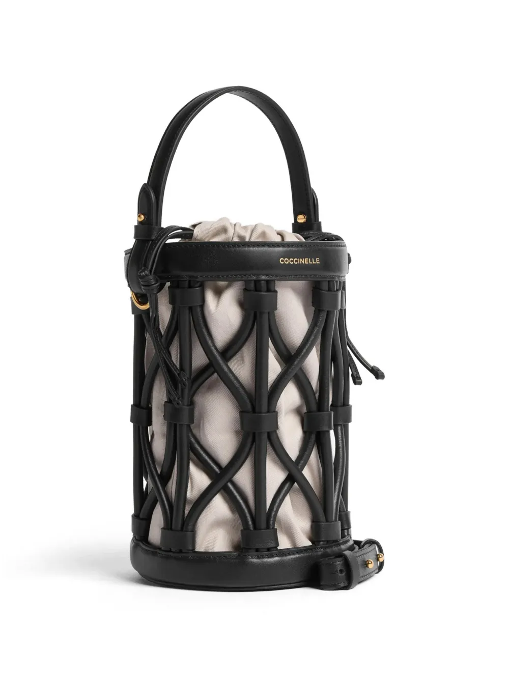 Coccinelle Kleine Koi bucket-tas met gekooid detail Zwart