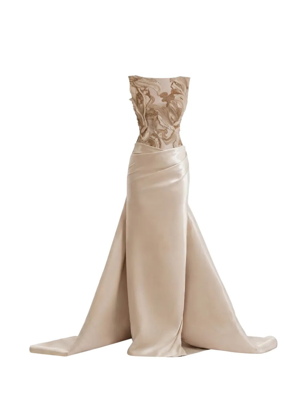 Gemy Maalouf embroidered draped dress