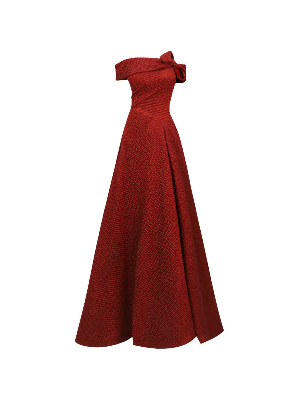 Gemy Maalouf Abito lungo con fiocco - Rosso