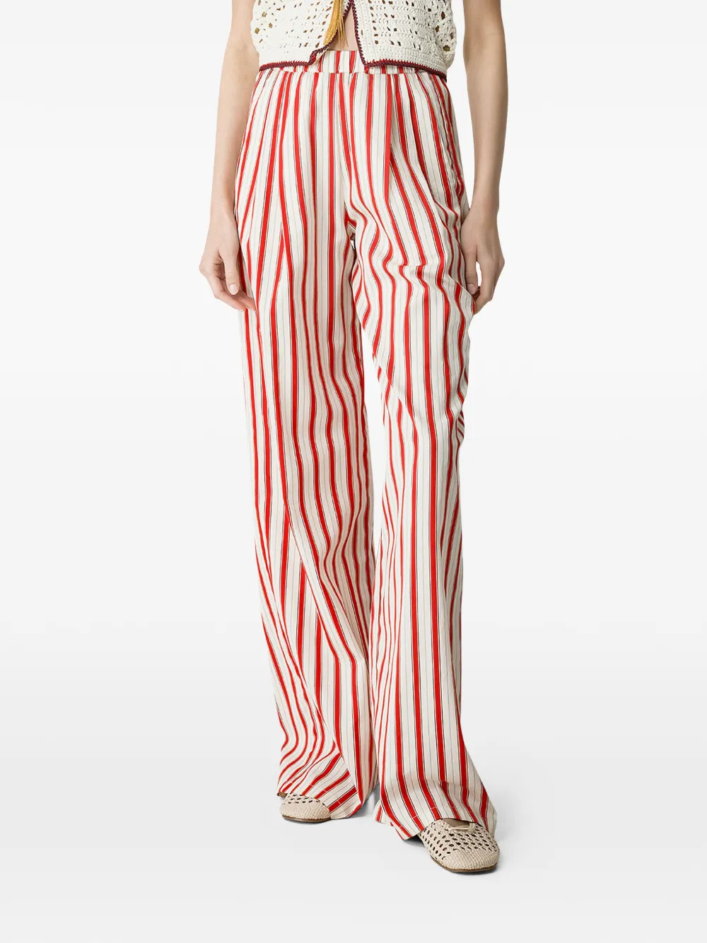  Forte Forte Striped Trousers - White 