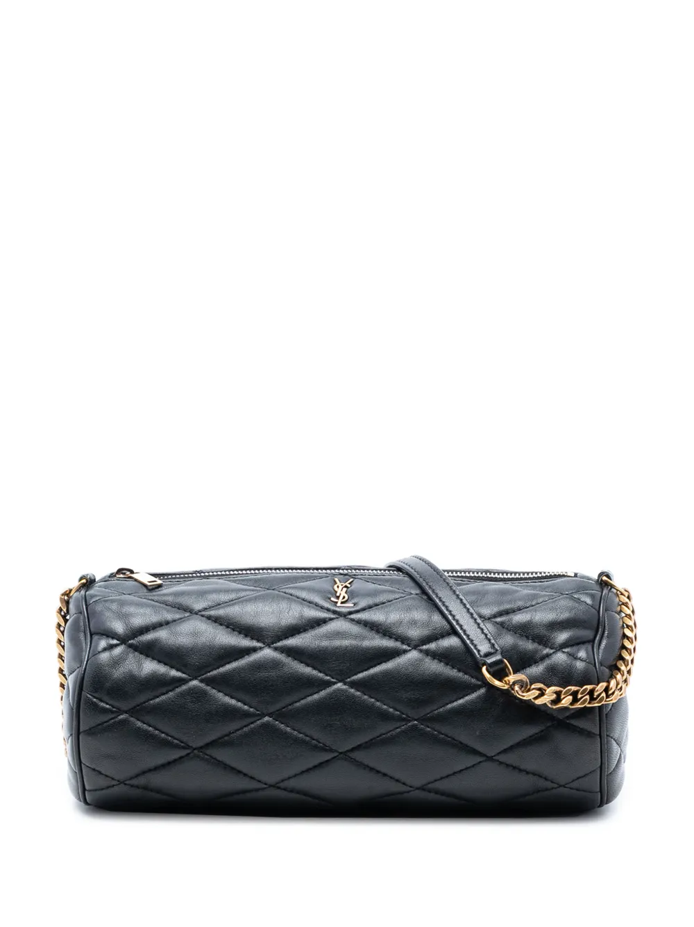 Saint Laurent Pre-Owned 2023 Small Quilted Lambskin Sade Tube Bag shoulder bag - Nero