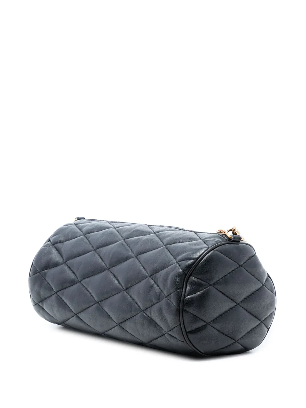 2023 Small Quilted Lambskin Sade Tube Bag Shoulder Bag