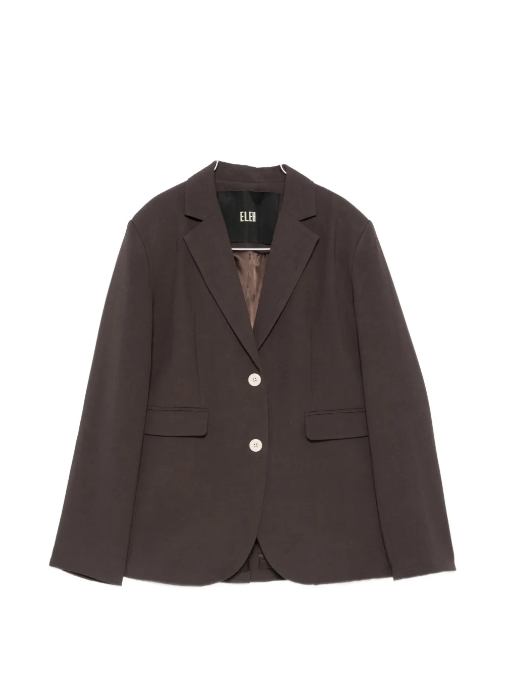Eleh Pocket Single-breasted Blazer In Brown