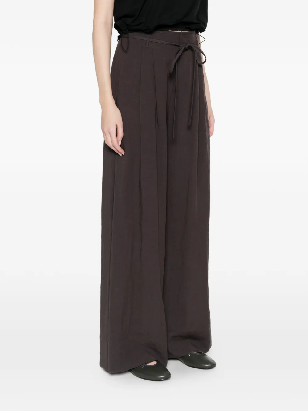  Eleh Malva Tie Waist Trousers - Brown 
