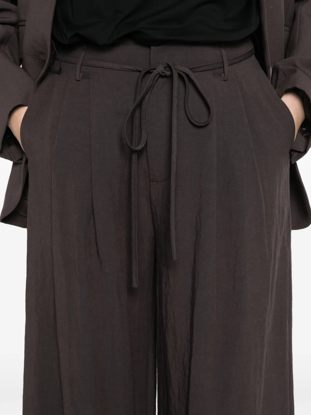 Eleh Malva broek met gestrikte taille Bruin