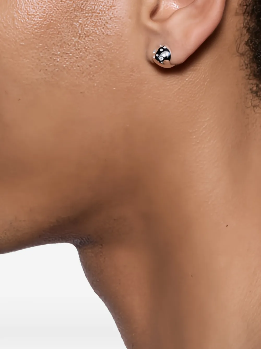 Maria Black Flynn Popcorn Huggie Earring | Silver | FARFETCH MY