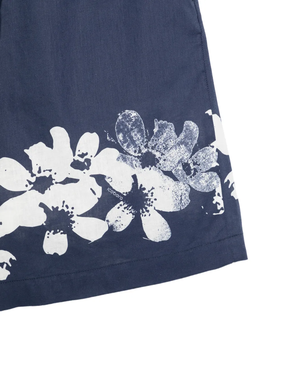  Iceberg Floral Drawstring Shorts - Blue 
