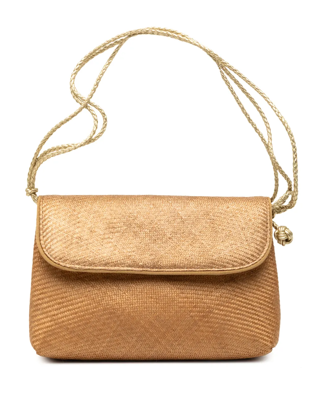 Bottega Veneta Pre-Owned 20th Century Metallic Raffia Intrecciato shoulder bag - Marrone