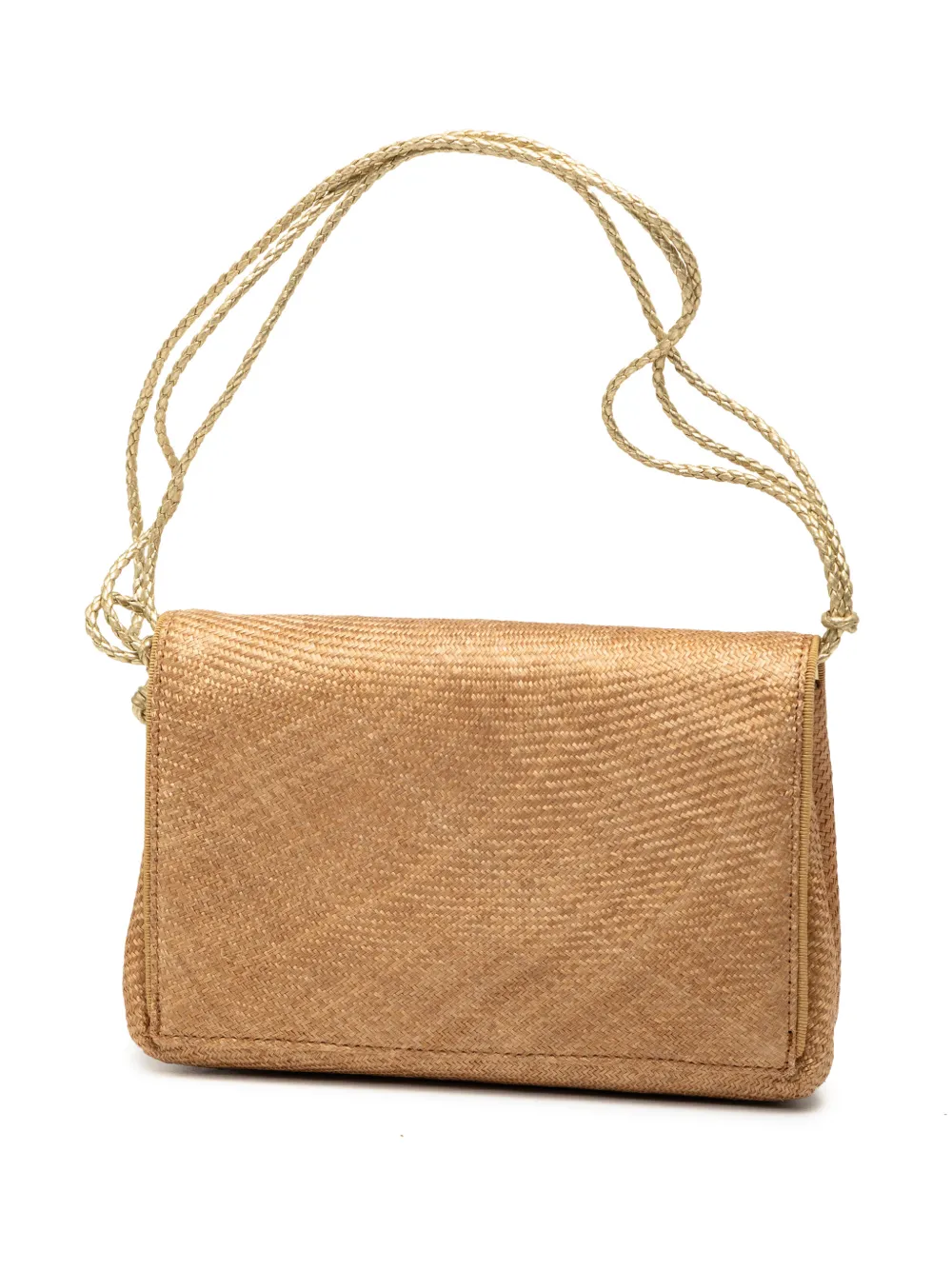 20th Century Metallic Raffia Intrecciato Shoulder Bag