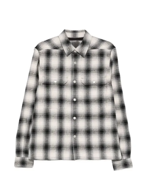 Rick Owens DRKSHDW cropped plaid overshirt