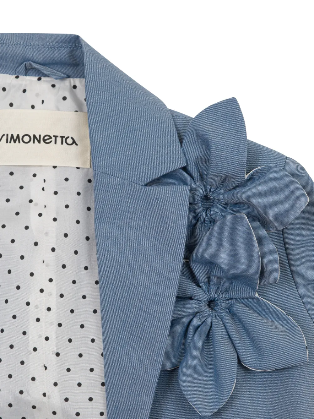  Simonetta Floral-detail Blazer - Blue 