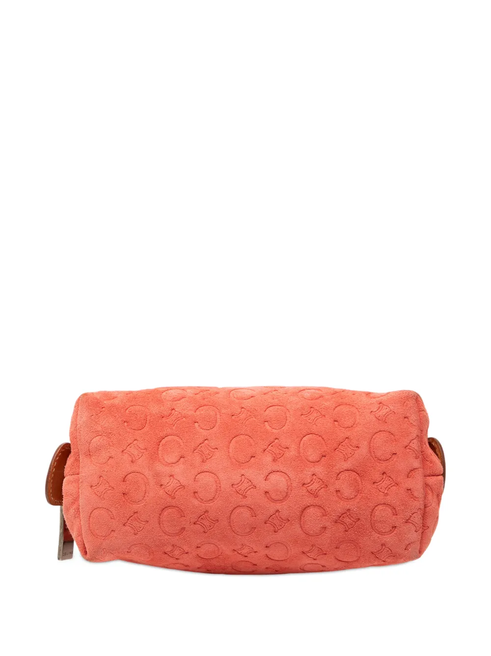 Celine Pre-owned 2000 C Macadam Suede Pouch in Orange, view 3