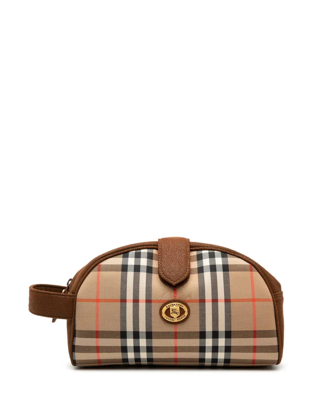 Burberry Pre-Owned 20th Century Haymarket Check Canvas clutch bag - Marrone