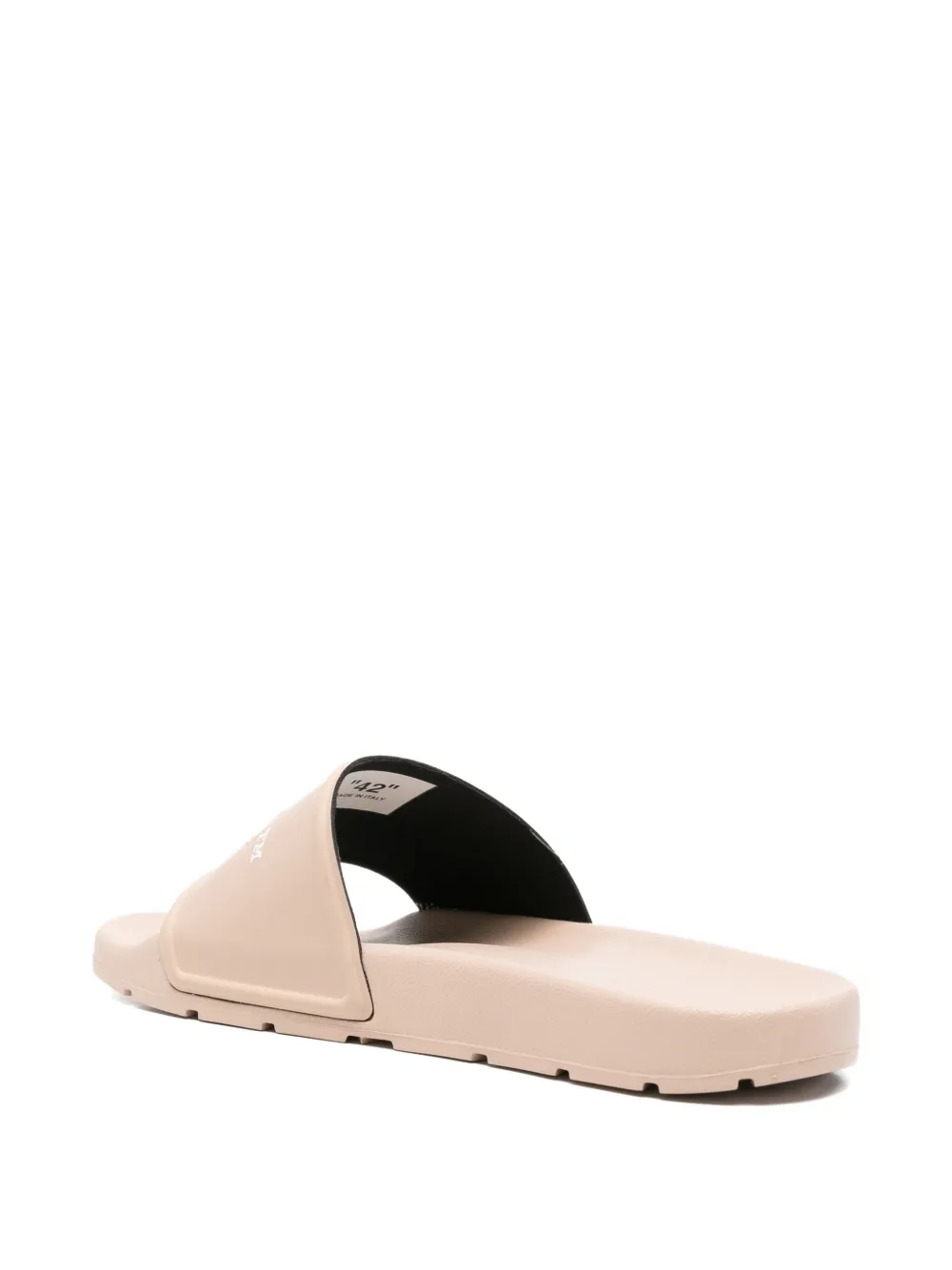 Off-White Teenslippers met logodetail Beige