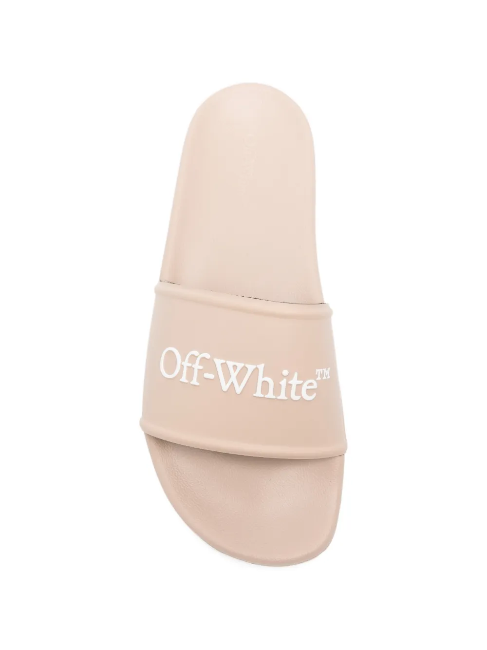 Off-White Teenslippers met logodetail Beige