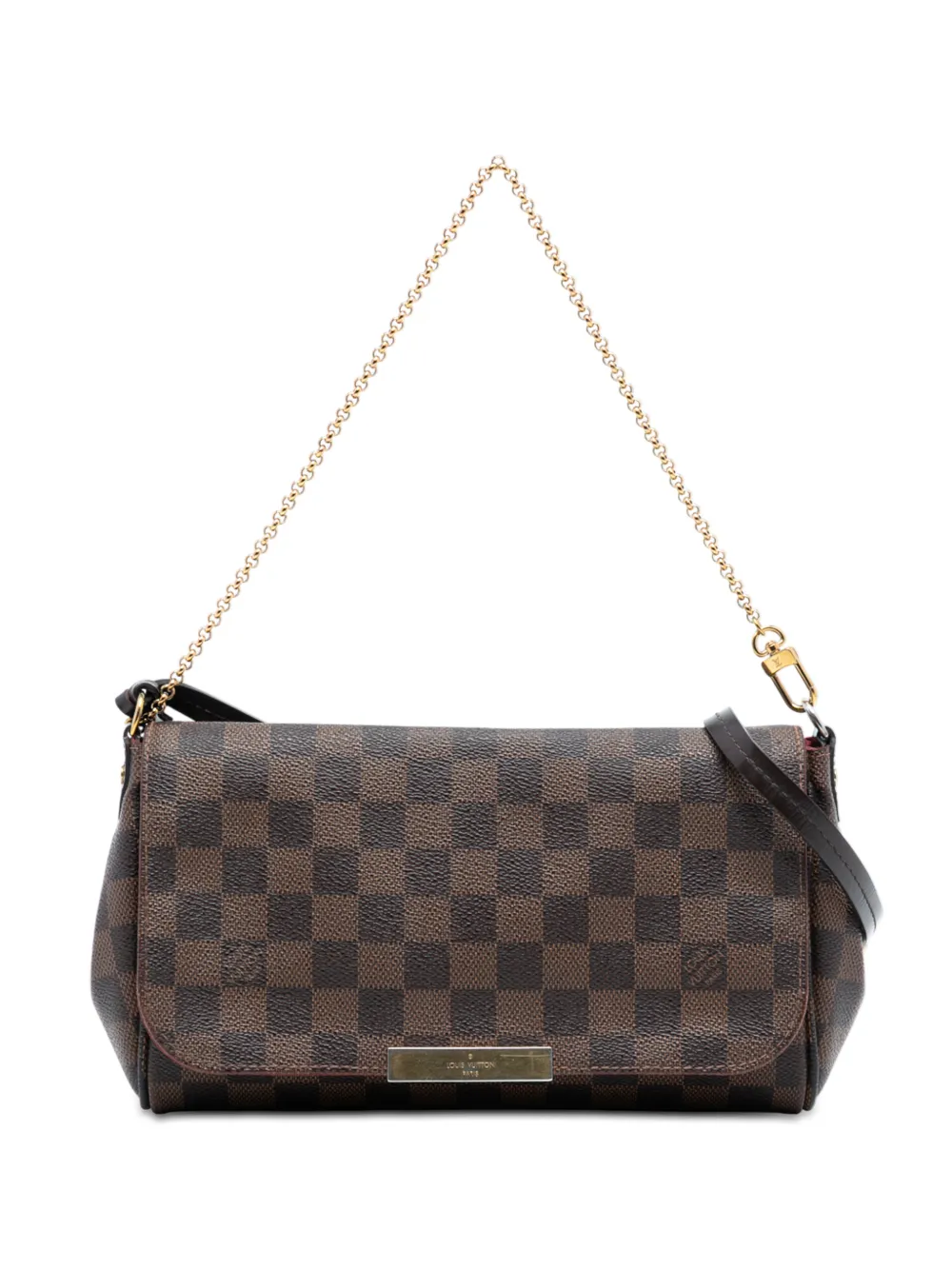 Louis Vuitton Pre-Owned 2015 Damier Ebene Favorite MM satchel - Marrone
