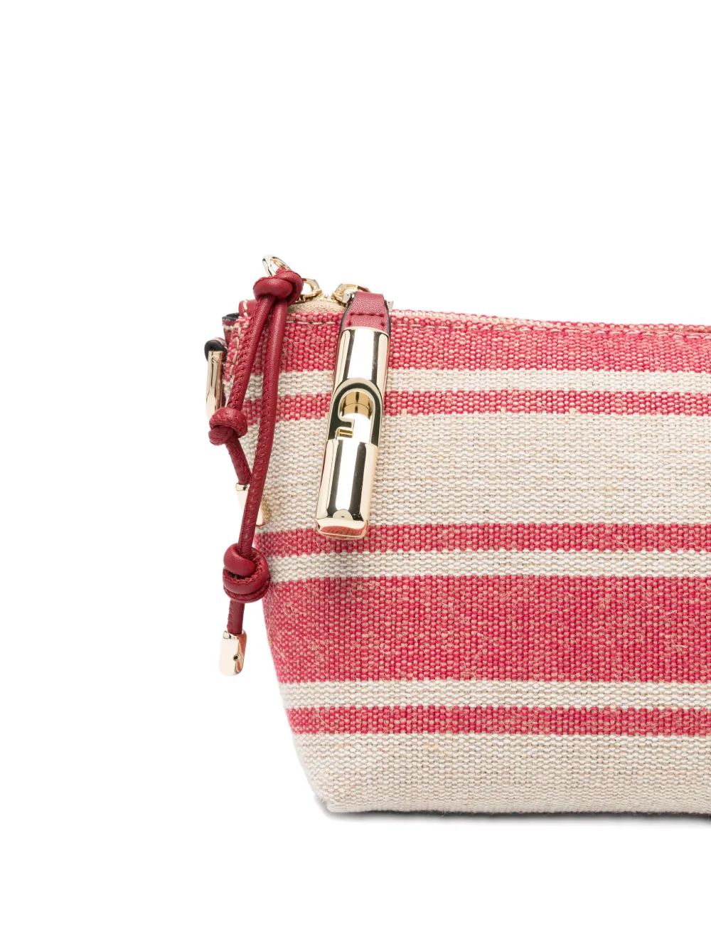 Striped Padlock Shoulder Bag