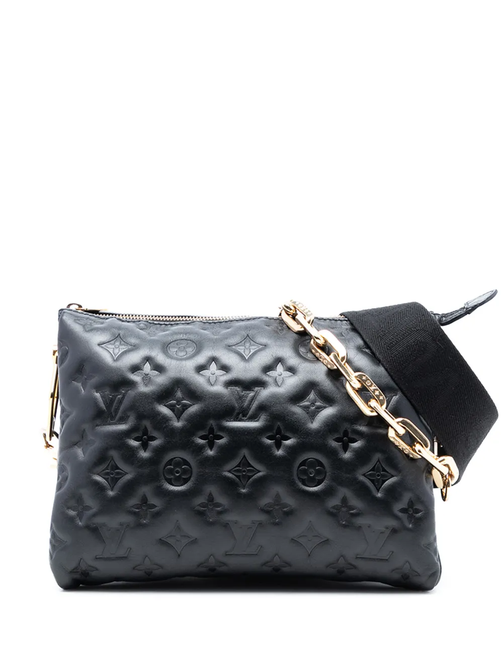 Louis Vuitton Pre-Owned 2021-2025 Monogram Embossed Puffy Lambskin Coussin PM satchel - Schwarz