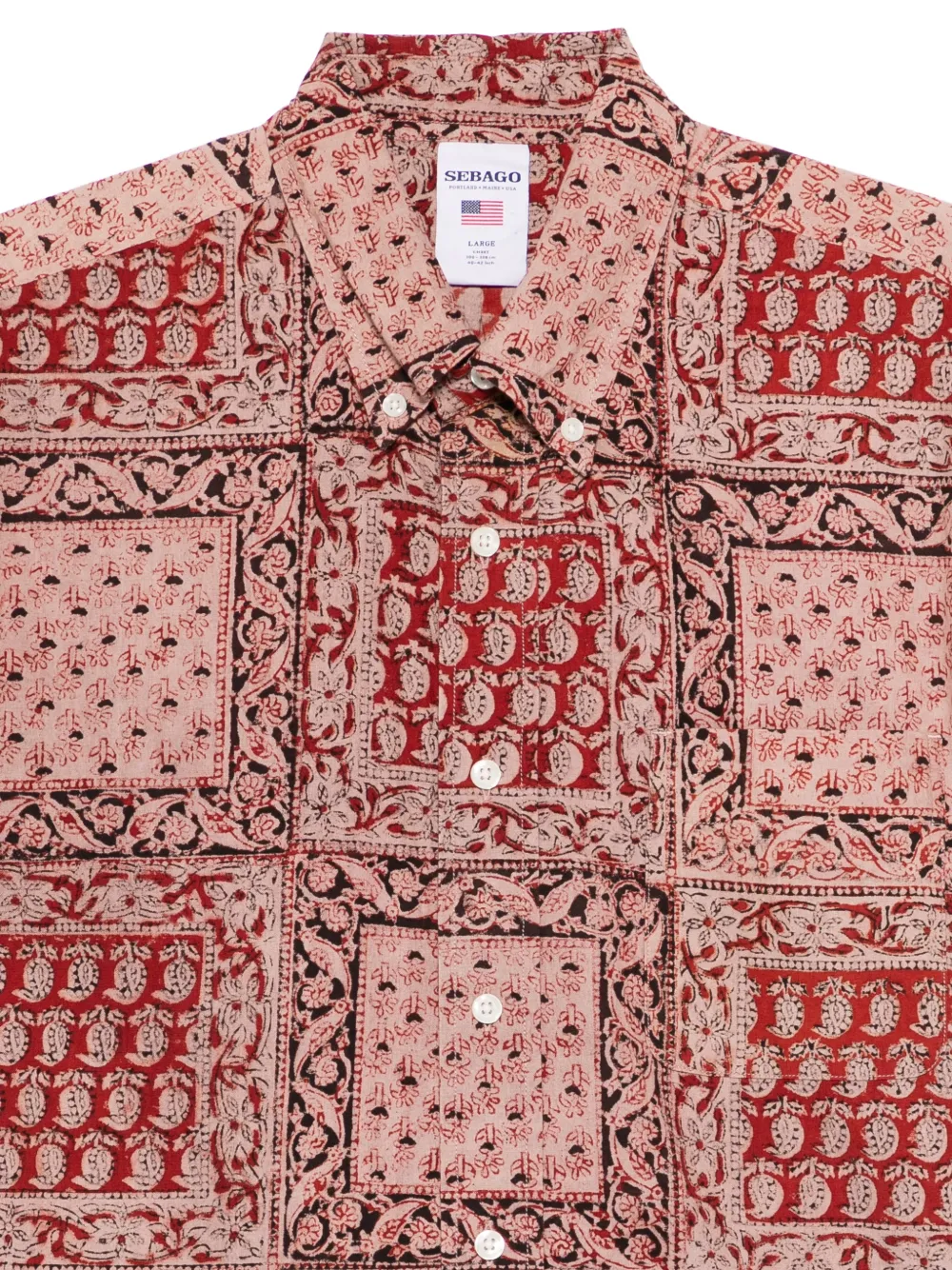  Sebago Crossriver Paisley-print Shirt - Red 