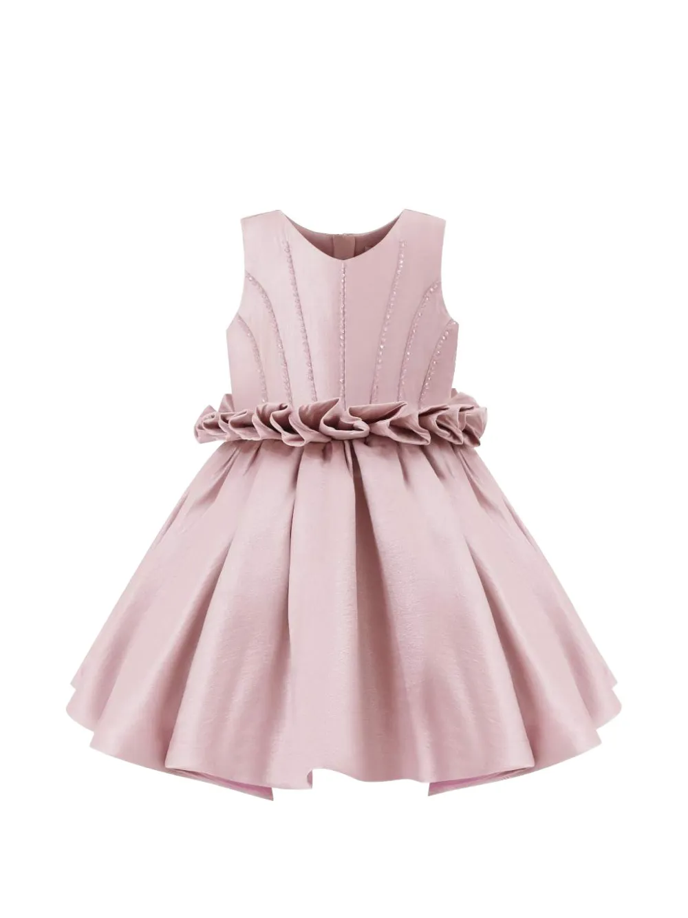 Tulleen ruffle waist formal dress - Rosa