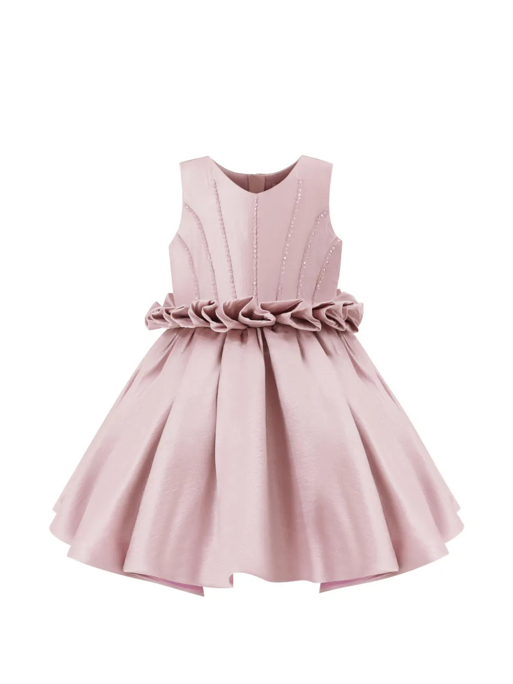 Tulleen ruffle waist formal dress - Rosa
