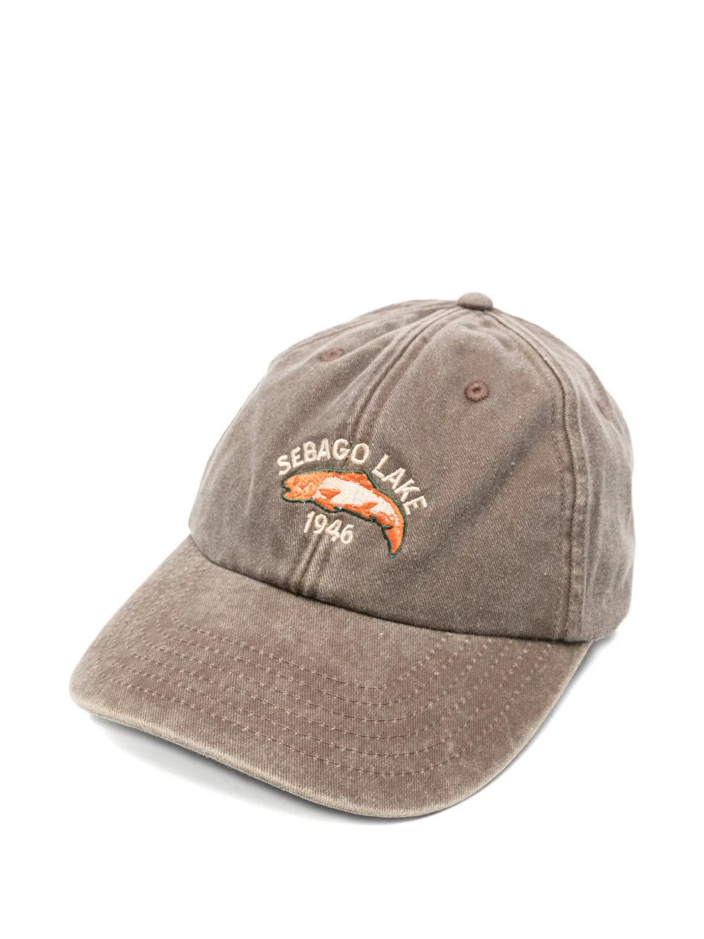 Sebago Connor Fish embroidered baseball cap - Marrone