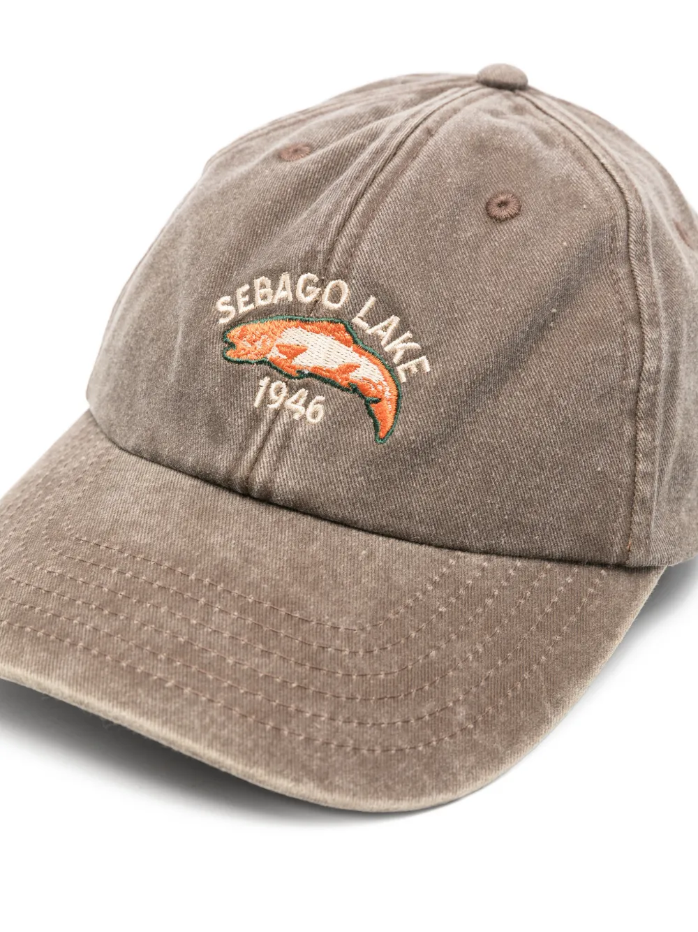  Sebago Connor Fish Embroidered Baseball Cap - Brown 