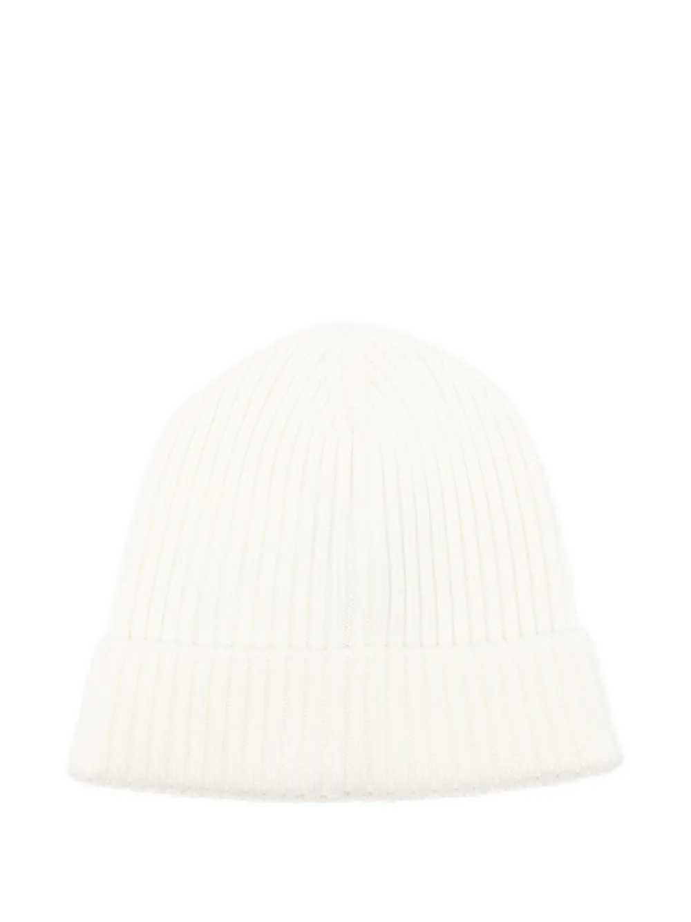  Moncler Enfant Ribbed-knit Beanie Hat - White 
