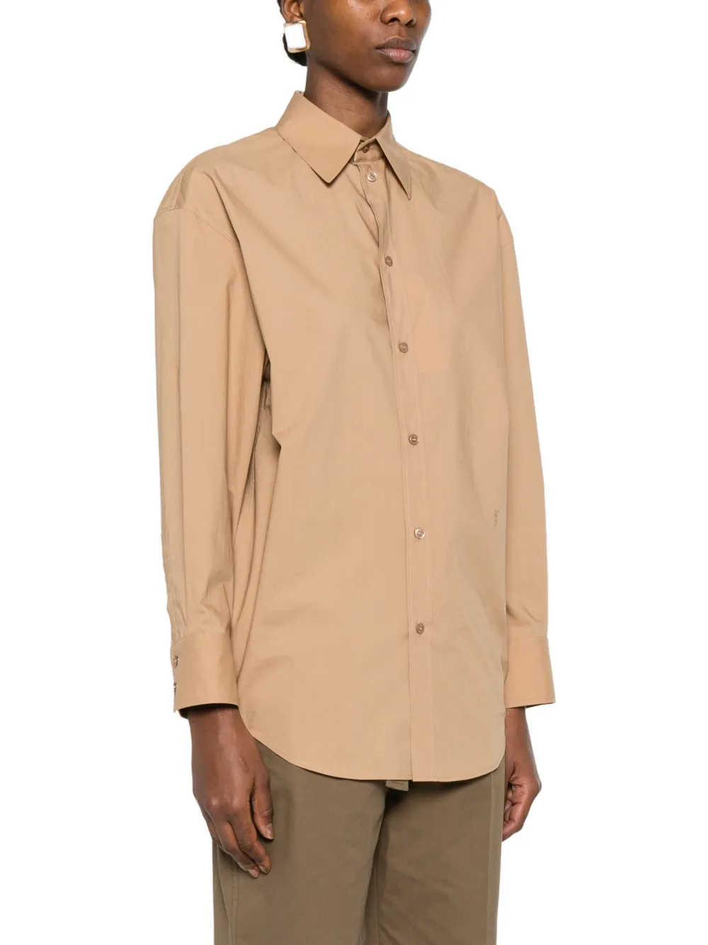  Saint Laurent Buttoned Shirt - Brown 