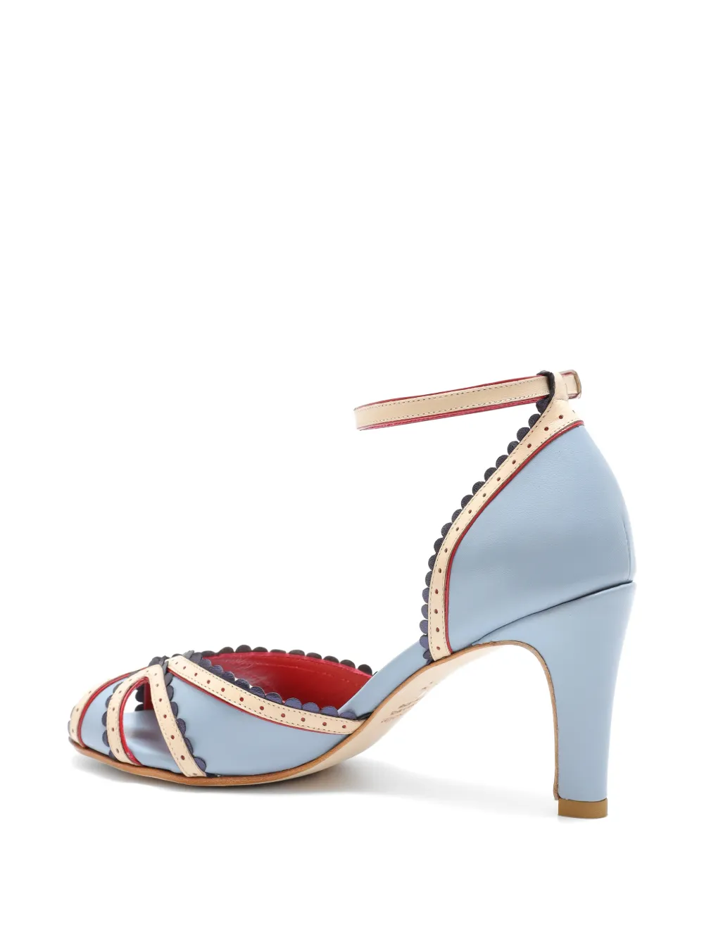 Sarah Chofakian Porto ankle strap cutout sandals Blauw