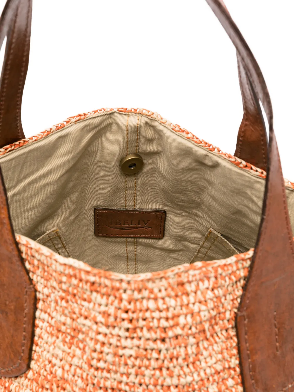IBELIV Tokyo raffia shopper Oranje