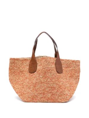 IBELIV Vanilla Raffia Tote Bag | Orange | FARFETCH