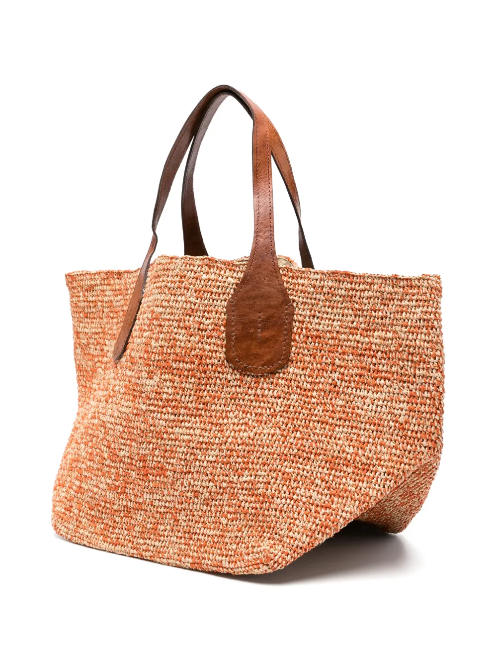 Ibeliv Tokyo Raffia Tote Bag - Orange 