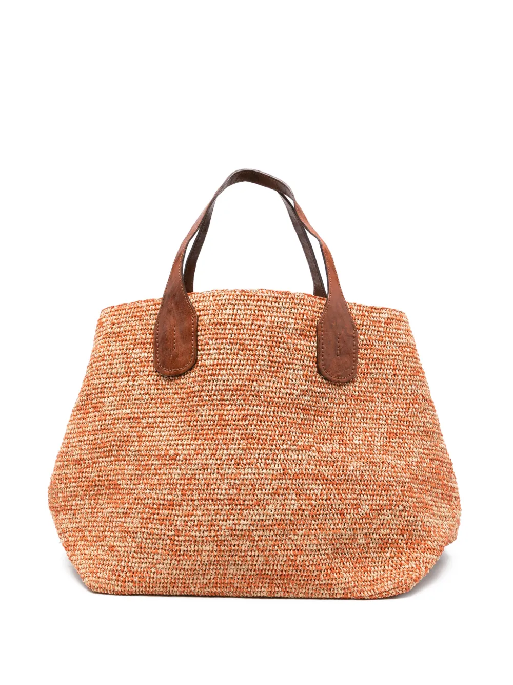 IBELIV handle raffia tote bag - Arancione