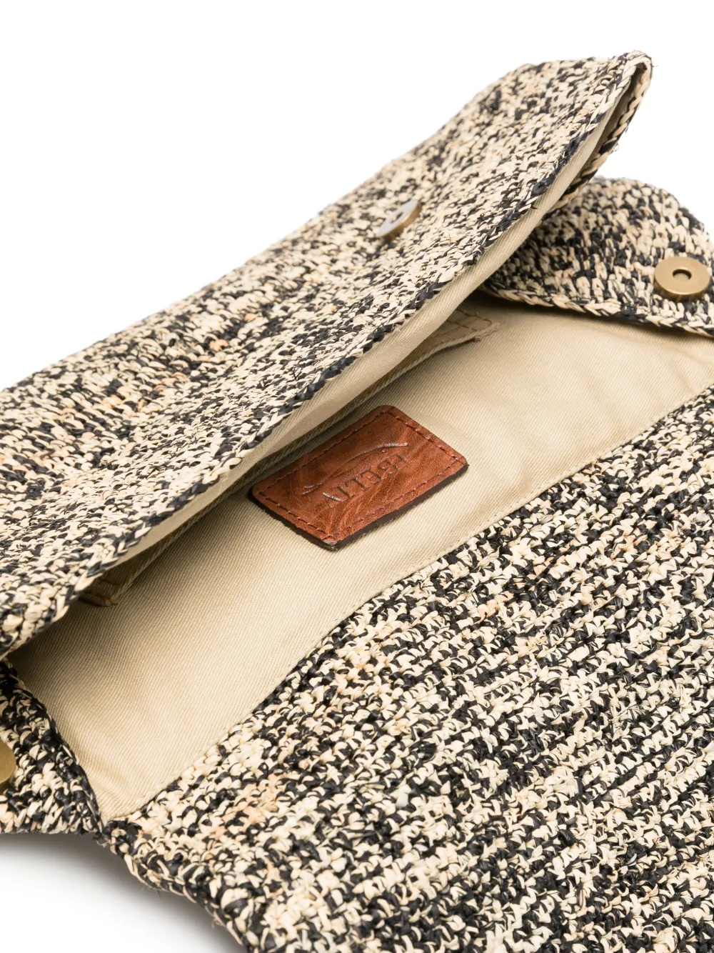 IBELIV Lahady raffia shopper met handgreep Zwart