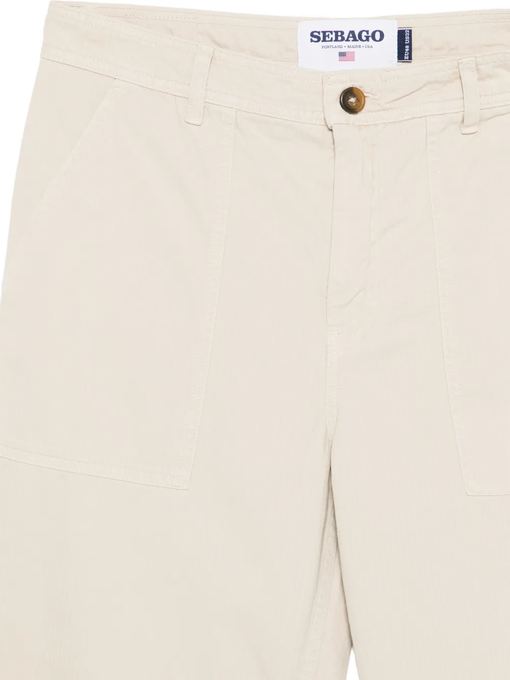  Sebago Milton Harringbone Trousers - Neutrals 