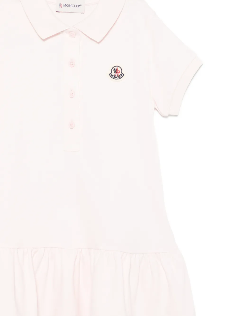 Moncler Enfant Polojurk met ruches Roze