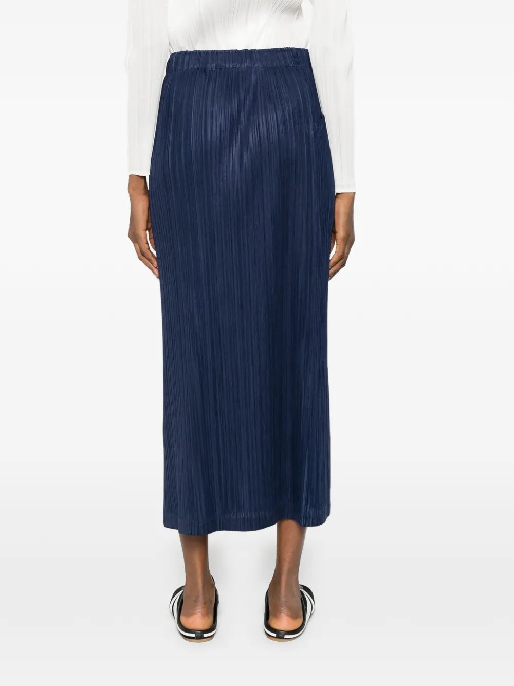 Pleats Please Issey Miyake Midi-plooirok Blauw