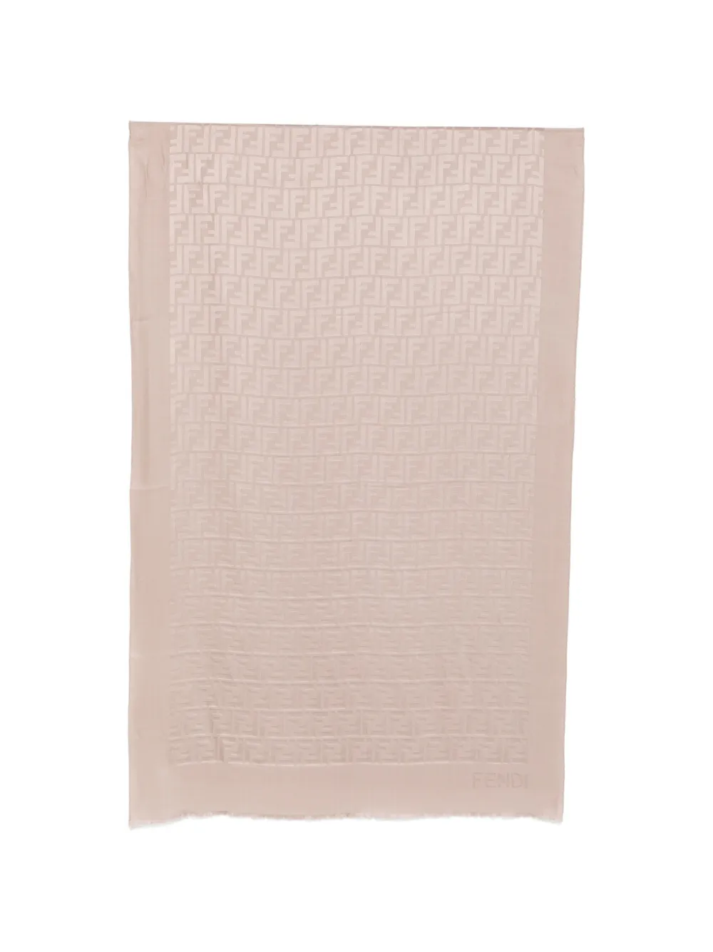 FENDI FF-motif scarf - Nude