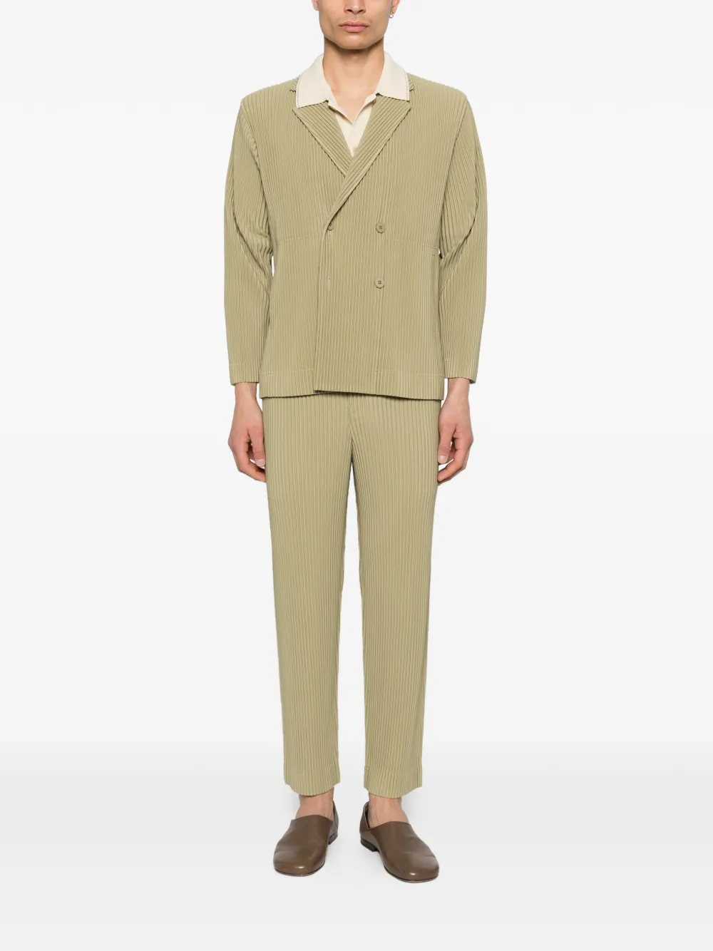 Homme Plissé Issey Miyake Plooibroek met toelopende pijpen Groen