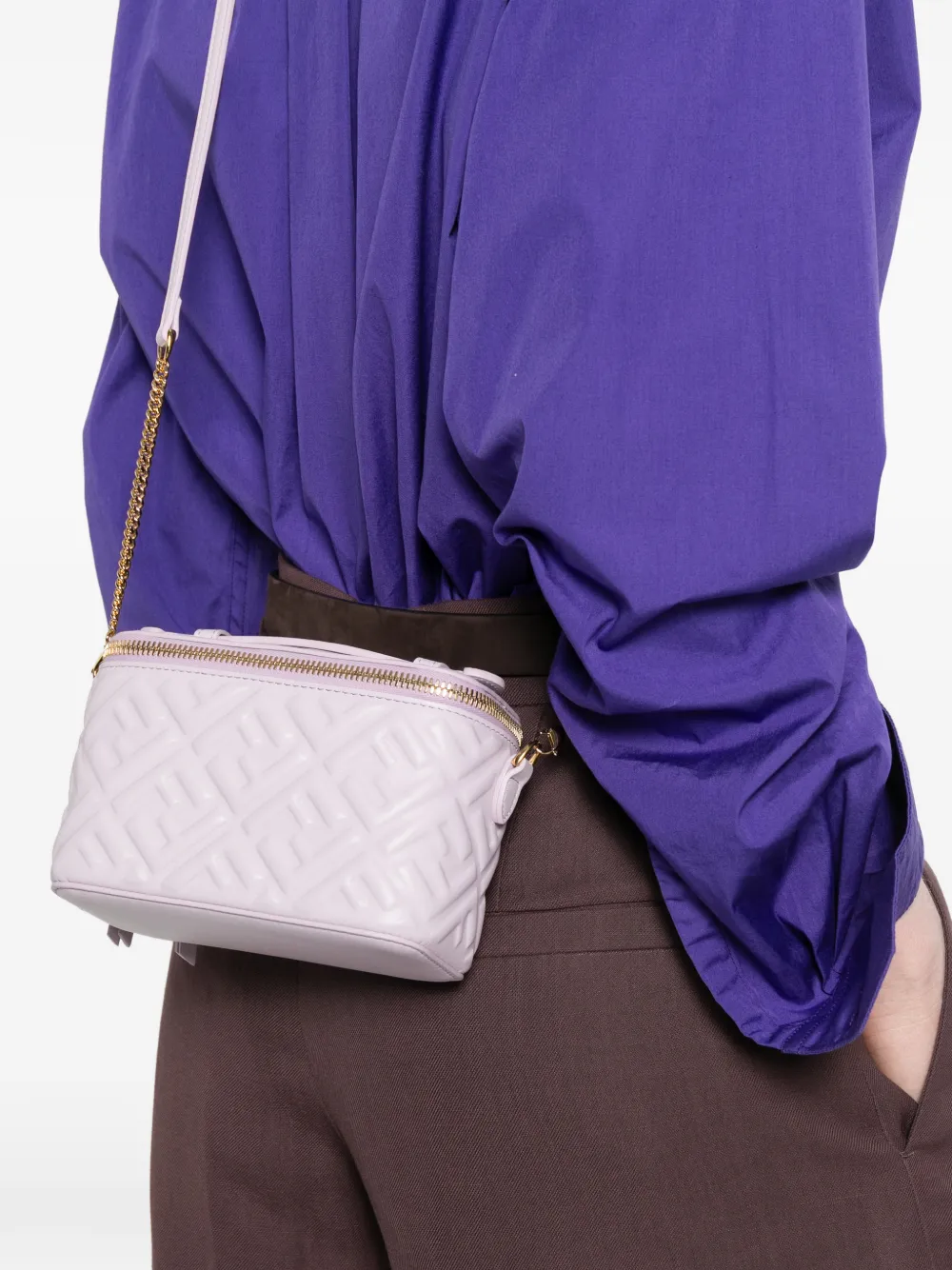  Fendi Quilted-design Shoulder Bag - Purple 