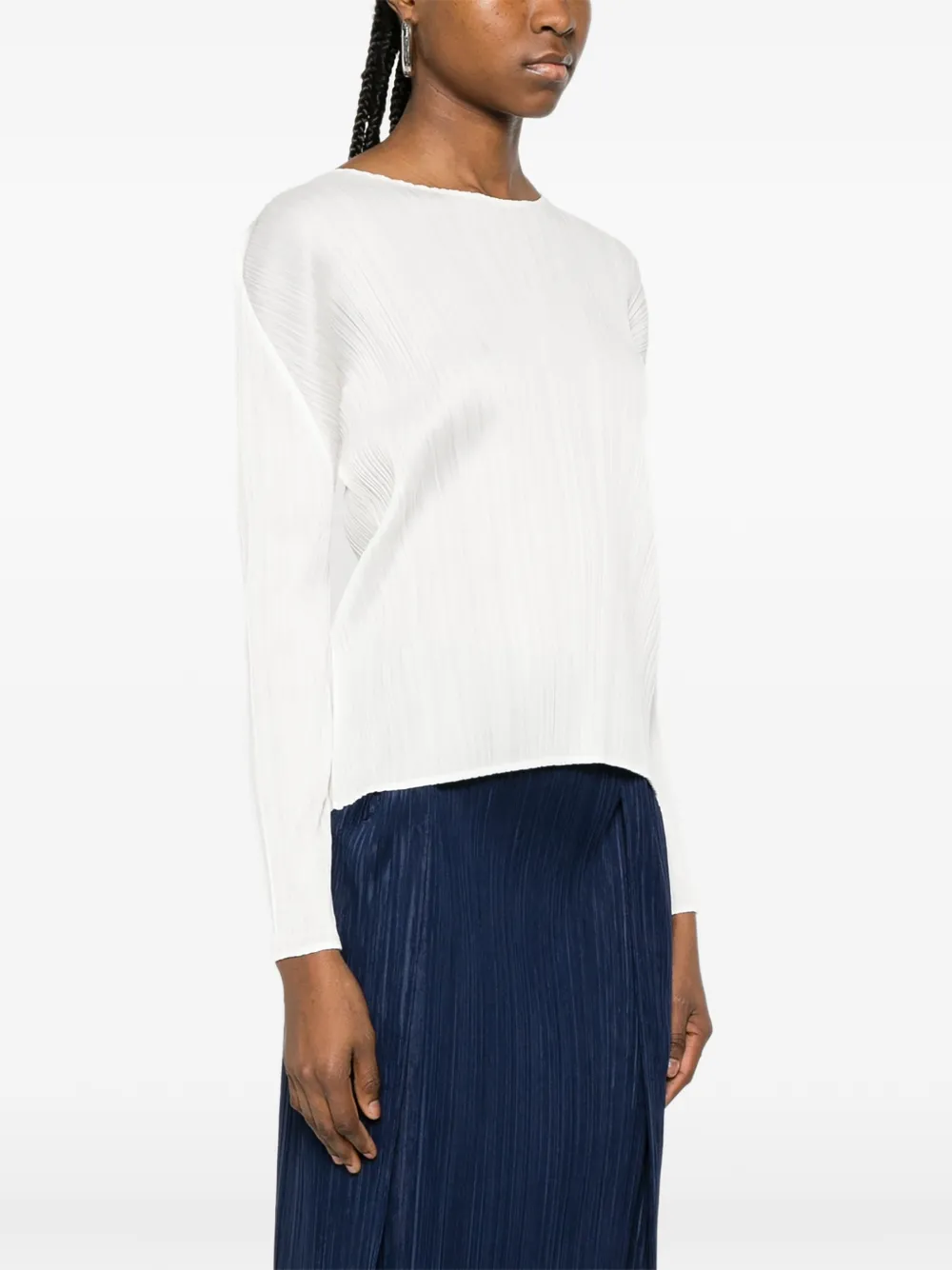  Pleats Please Issey Miyake Pleated Top - White 
