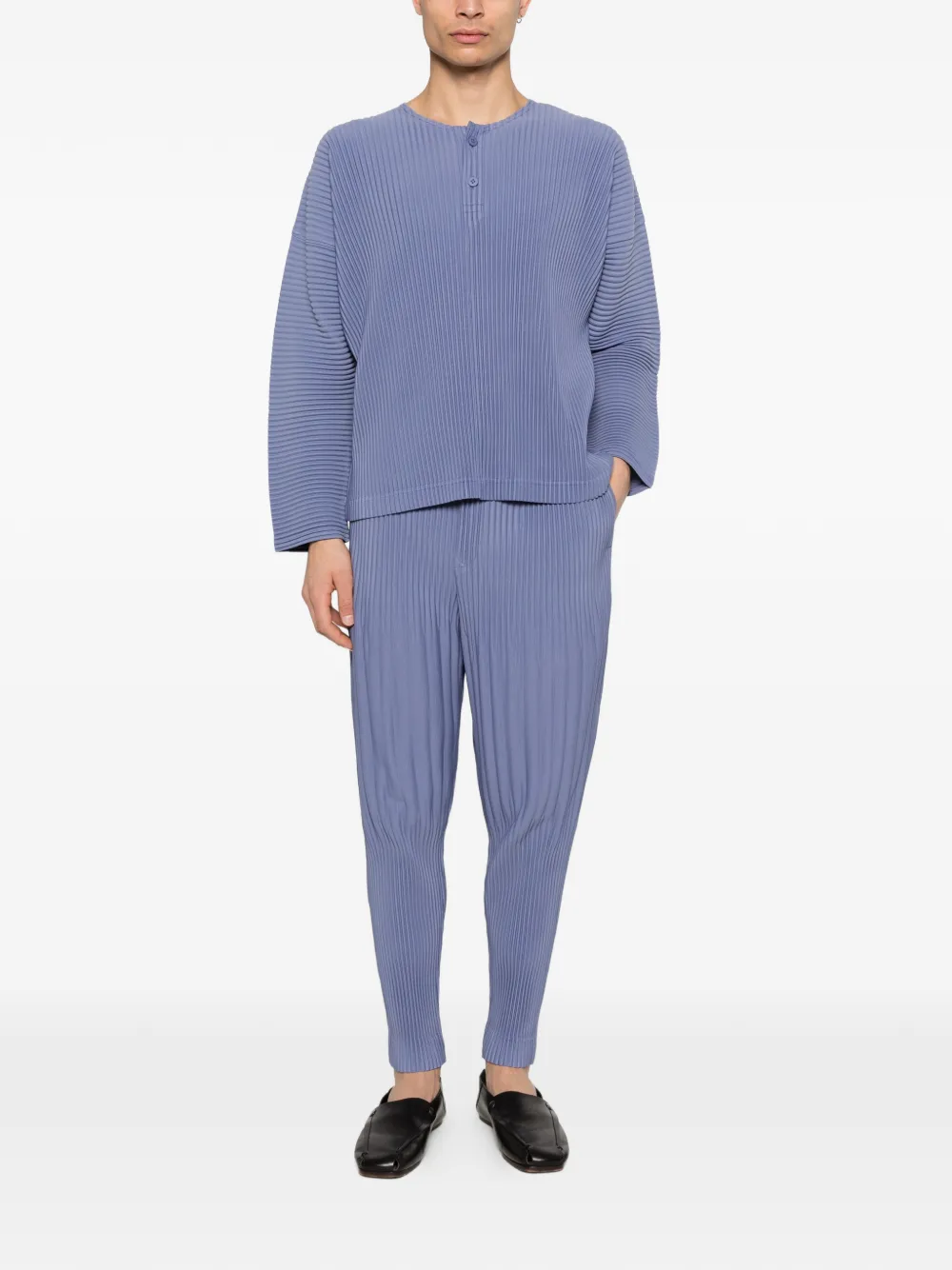 Homme Plissé Issey Miyake February T-shirt met knopen Paars