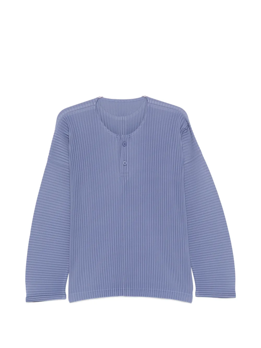 Homme Plissé Issey Miyake February pleated buttoned T-shirt - Viola