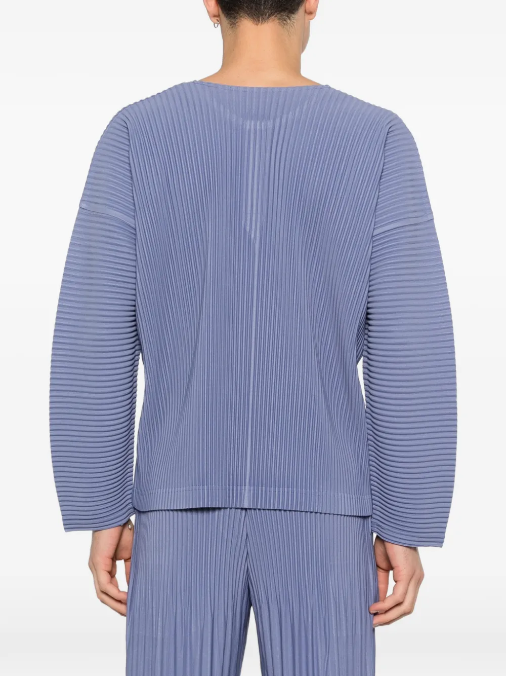 Homme Plissé Issey Miyake February T-shirt met knopen Paars