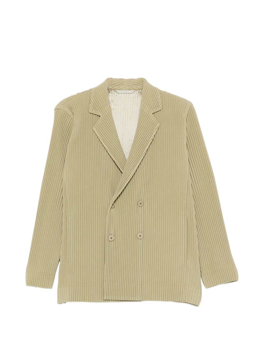 Homme Plissé Issey Miyake buttoned pleated jacket - Verde
